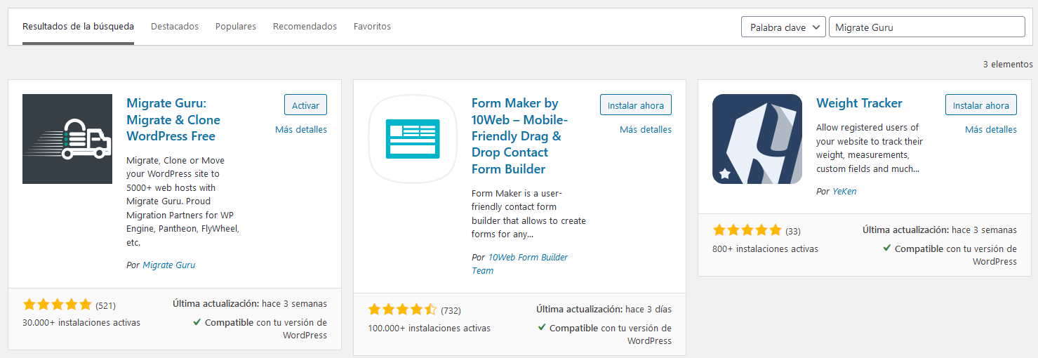 Cómo instalar el plugin Migrate Guru en WordPress