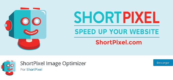 Plugin ShortPixel, su versión gratuita está limitada a 100 fotografías al mes