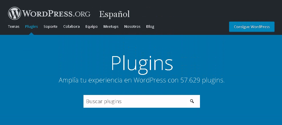 Búsqueda de plugins gratuitos desde la biblioteca de WordPress.org