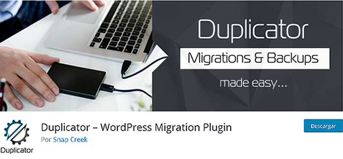 Duplicator en biblioteca de plugins de WordPress